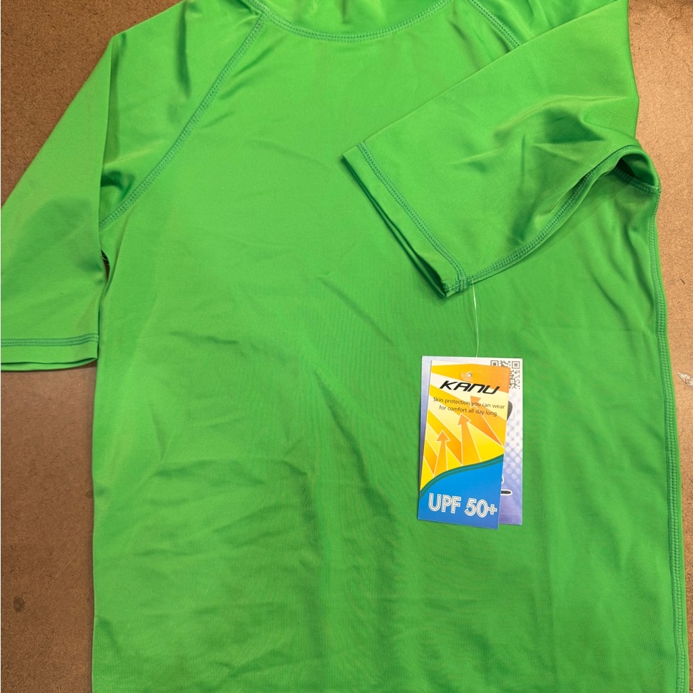 Kanu Surf Kids Green UPF 50+ Swim Shirt - Size 12